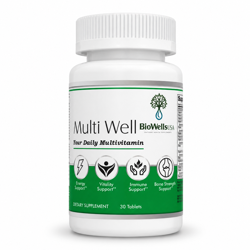 BioWellsUSA Multi Well Daily Multivitamin & Mineral Complex, 30 Tablets
