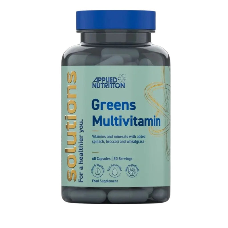 Applied Nutrition Greens Multivitamin with Spinach, Broccoli & Wheatgrass – 60 Capsules
